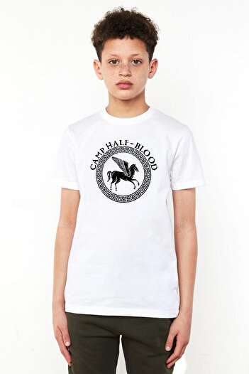 Tshirthane Μπλουζάκι Percy Jackson Camp Half Blood White για παιδιά