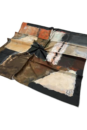 Levidor Black Trend Scarf - Watercolor Pattern