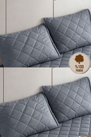 Formeya Pamukkale Alez Grey 100 бавовняна стьобана наволочка 4 шт.