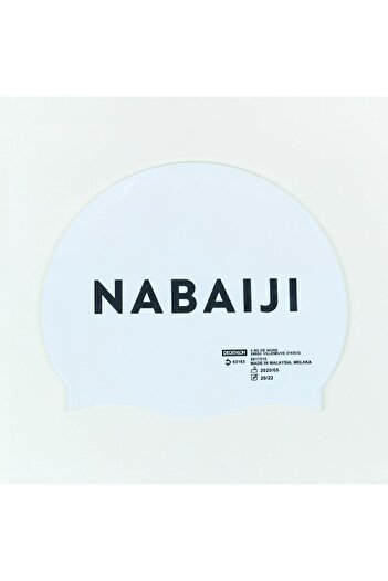 Decathlon Силіконовий плавальний боне Nabaiji - з логотипом / білий - 500