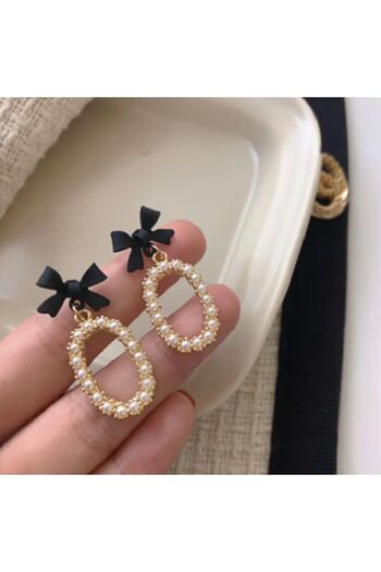 TAKINTI AKSESUAR Bow Detailed Pearl Earrings