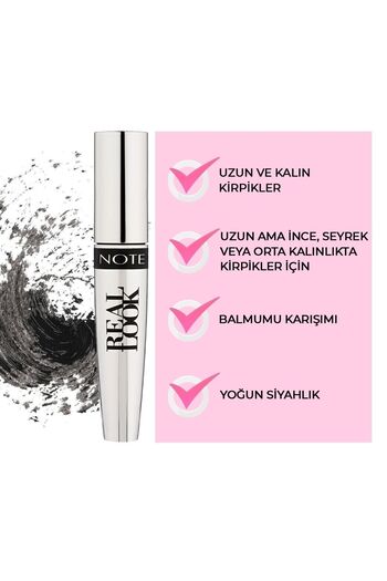 NOTE Black Eyelash Bottoms Nourishing Mascara - Extension and Highlighting Effective