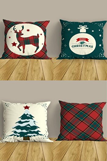 Belle Benoit New Year's Design - Digital Printed 4-Piece Gift Sofa and Pillow Set