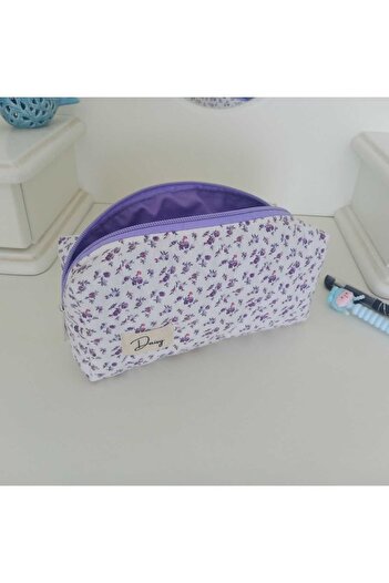 Daisy Crispy Flower Patterned Pencil Bag