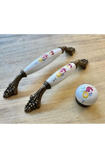Karan Porselen Porcelain Furniture Drawer Cloakroom Kitchen Cabinet Handle