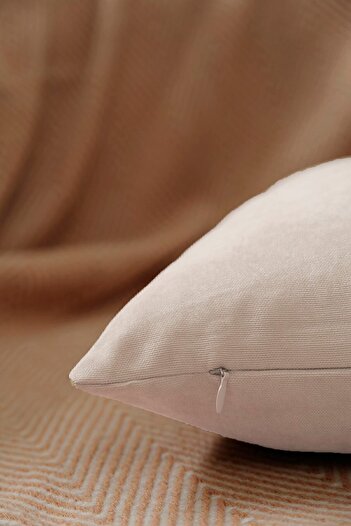 ÖZENEV Panoroma Plain Plain Decorative Pillow Case – Punchable Throw Pillow Case – Cream