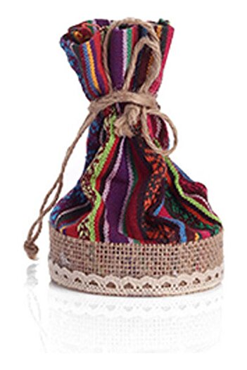 Zahr Unique Cloth Gift Bag With  Beautiful Patterns And Modern Design Black - 12.5x8.5cm - 027