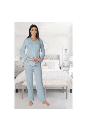 Effort Pijama Жіночий синій комплект піжами для годуючих мам