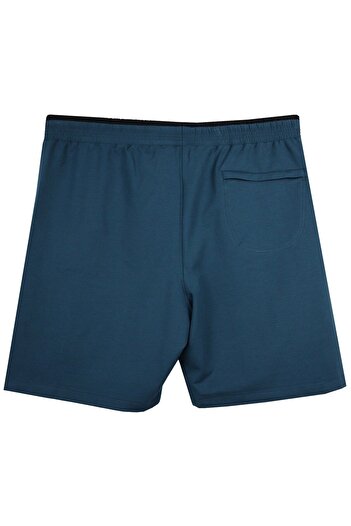 marufshop Plus Size Men's Combed Cotton Shorts - 115-194 Kilo, Lycra and Dekons Detailed