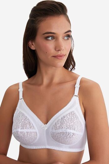 AYYILDIZ 777 Women's Lace Non-wired Recovery Bra White