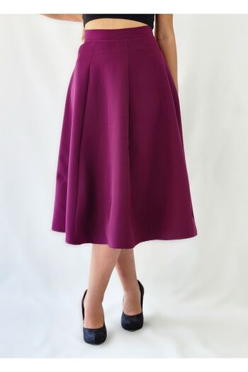 YAXİ Women's Damson Six Pieces Woven Maxi Bell Skirt