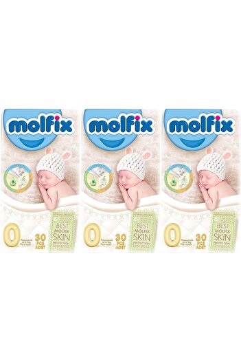Molfix Economic Baby Diapers Size:0 (0-3kg) Premature 90 Pieces