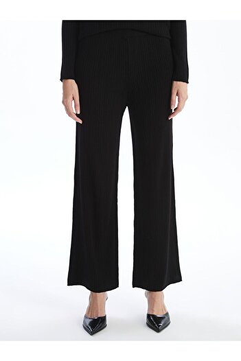 LC Waikiki Lcw Women's Elastic Waist Plain Knitwear Trousers