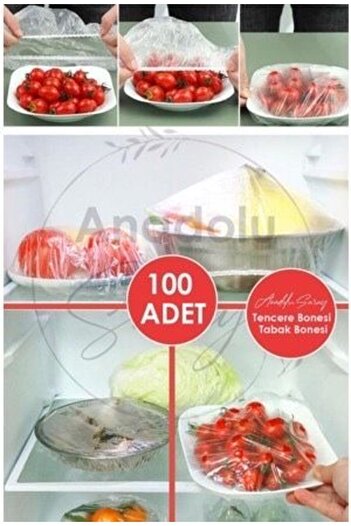 Single 100 PCS Practical Freshness Preserving Pot and Plate Cap - Multi-Purpose Food Cap with Lid