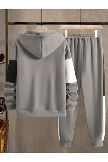 Machetta Children's Oversize Hooded Cardigan and Sweatpants Set - Unprinted