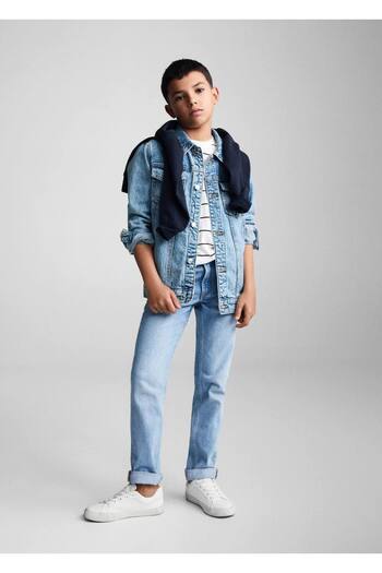 MANGO Kids Jeansjacke mit Taschen