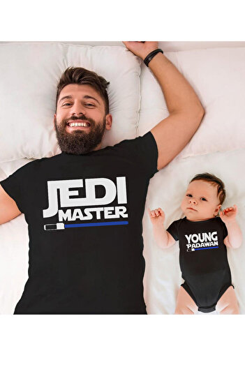 Tshirthane Jedi Master Father Son Girl - Τιμή μονόπροϊνου, 2 τεμάχια μην συνδυάζετε