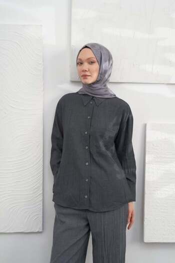 ARMANDA Smoked Jacquard Shawl - Houndstooth Pattern