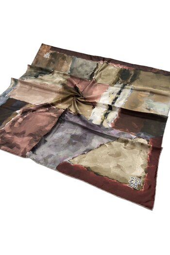 Levidor Burgundy Trend Scarf - Watercolor Pattern