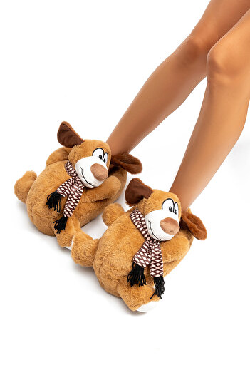 Twigy Brown Animal Yeye Slippers - Women, 36/41