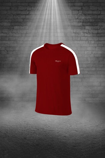POSEIDON STORM Men's Burgundy Fit Cloth Comfort Pocket Short Sleeve T-Shirt Shorts Two-Piece Set for Sports (S-3Xl)