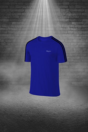 POSEIDON STORM Чоловічий синій Dri-fit тканинний спортивний комфортний короткий рукав футболка шорти комплект (S -3XL)