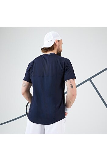 Decathlon Ανδρικό μπλουζάκι τένις Navy Blue/White - Κοντό μανίκι, Dry RN