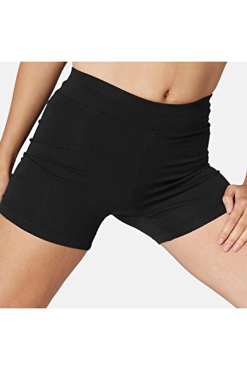 Decathlon Kadın Siyah Slim Spor Şortu 500 - Fitness