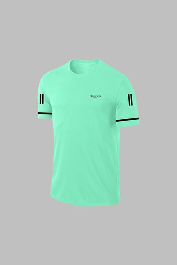 POSEIDON STORM Men's Dri-Fit Water Green over Size T-Shirt and Shorts Set - Pocket, Short Sleeve