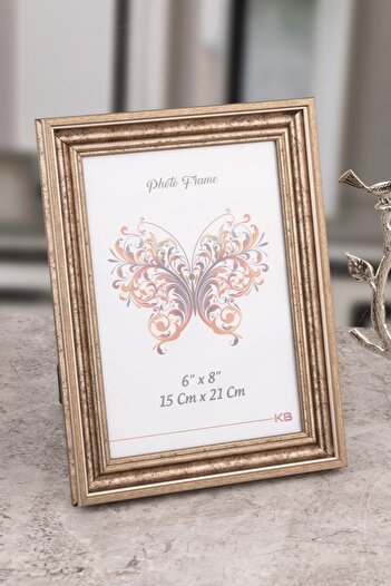 Seniste Caen Decorative Picture Frame Single Vintage Detail Adjustable Stand - Can Be Hanged on the Wall