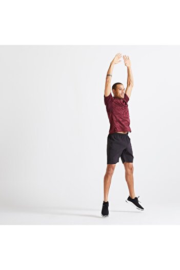 Decathlon Erkek Siyah Nefes Alan Spor Şortu 120 - Fitness Kardiyo