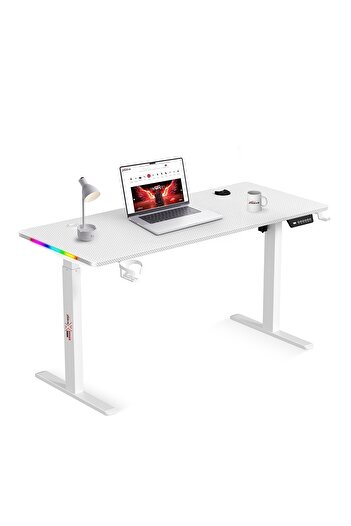 XDrive Rüzgar Yükseklik Ayarlı Rgb Oyuncu & Çalışma Masası Beyaz ( 140x60 )