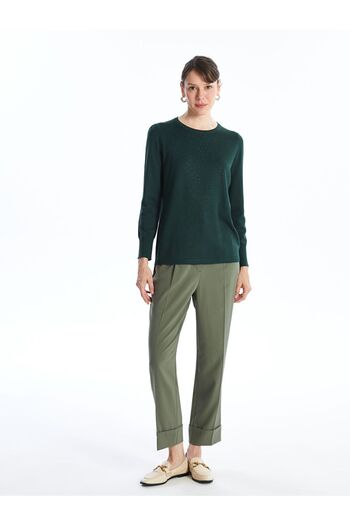 LC Waikiki Crew Neck Women's Knitwear Sweater with Stone Print - W43075Z8