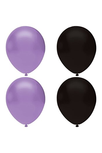 HKNYS Black - Lilac Pastel Latex Balloon Helium Compatible - 5 Pieces