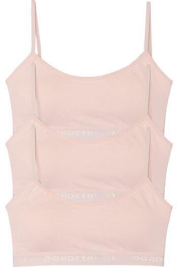 Dondeza Dondeza 3-Piece Young Girl Padded Rope Strap Half Tank Top Bustier Set