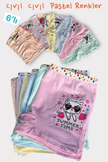 Dondeza Boxeri pastel pentru fete Dondeza - Set de 6