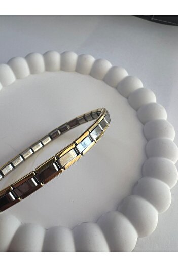 Çelik Italian Bag - Thin Bracelet, Gold Gray