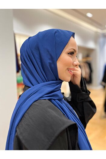 Armine Trend Crinkle Chiffon Shawl - BFSATSKR-29 - Dark Blue