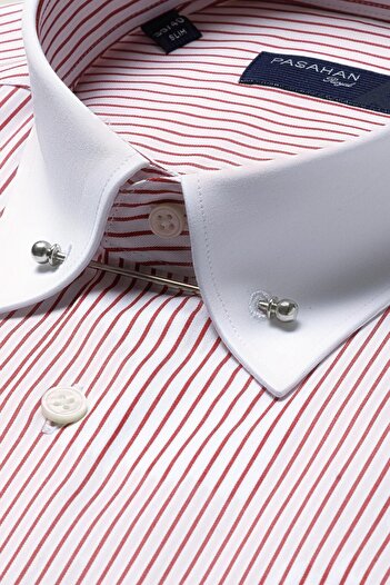 Paşahan Striped Collar Pin Shirt