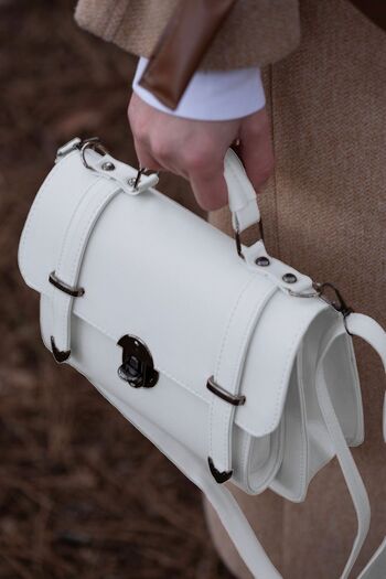 GIMOSA Geantă de damă cu curea lungă din piele vegana Ines - Geantă de umăr, Geantă crossbody
