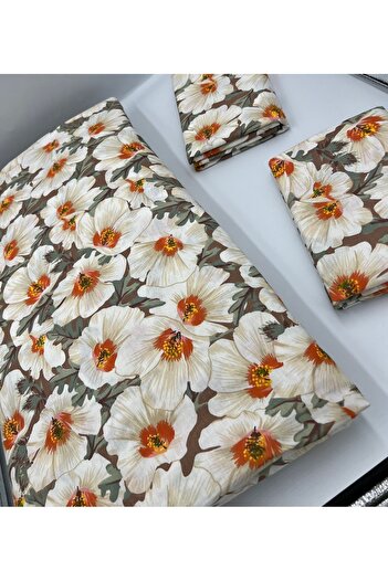pınarhome collectıon 100% COTTON FABRIC RUBBERED SHEET+PILLOW CASE CORNER DEEP 28-30 CM SOFT FABRIC NEW SEASON