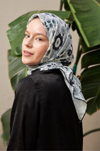 Sultan Eşarp Cotton Scarf - Ipekhan Narcissus Model - Seıhe1092-12