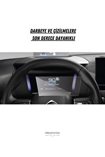 UniqAnatolia Nano Screen Protector Compatible with Citroen C4 Suv 2021 2022 2023 Digital Ghost Instrument