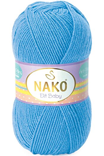 NAKO Elit Baby El Örgü Ipi 100 Gr 10119 Alaska Mavisi