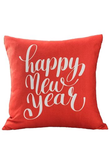 ÖZENEV 43X43 Kiş Connection Red White Happy New Year Year Star Contamination Case
