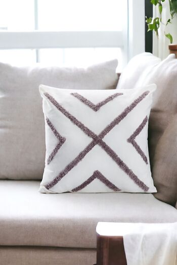 ÖZENEV Punch Design Bohemian Patterned Decorative Throw Pillow Cover 45x45 Cm Ethnic Authentic Poncho