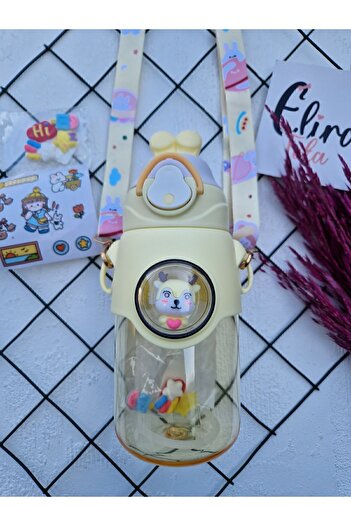 Berry Bottle DEER FIGURE WITH BEAR AND RABBIT EARS SCHOOL WATER CAMPER WITH HANGER DRINKER MODELS ELIRA BUCKLE