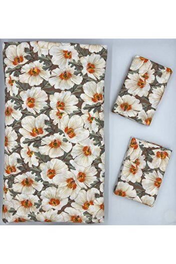 pınarhome collectıon 100% COTTON FABRIC RUBBERED SHEET+PILLOW CASE CORNER DEEP 28-30 CM SOFT FABRIC NEW SEASON