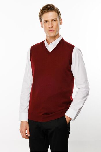 Desen Triko Men's Sweater Claret Red