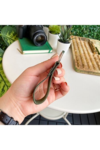 Modica Artena Mini Accessory - Stylish Handmade, Leather Keychain, Green, with Gift Box